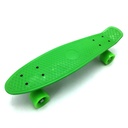 Skate de plástico penny VERDE, ruedas de PVC anchas, trucks de metal
