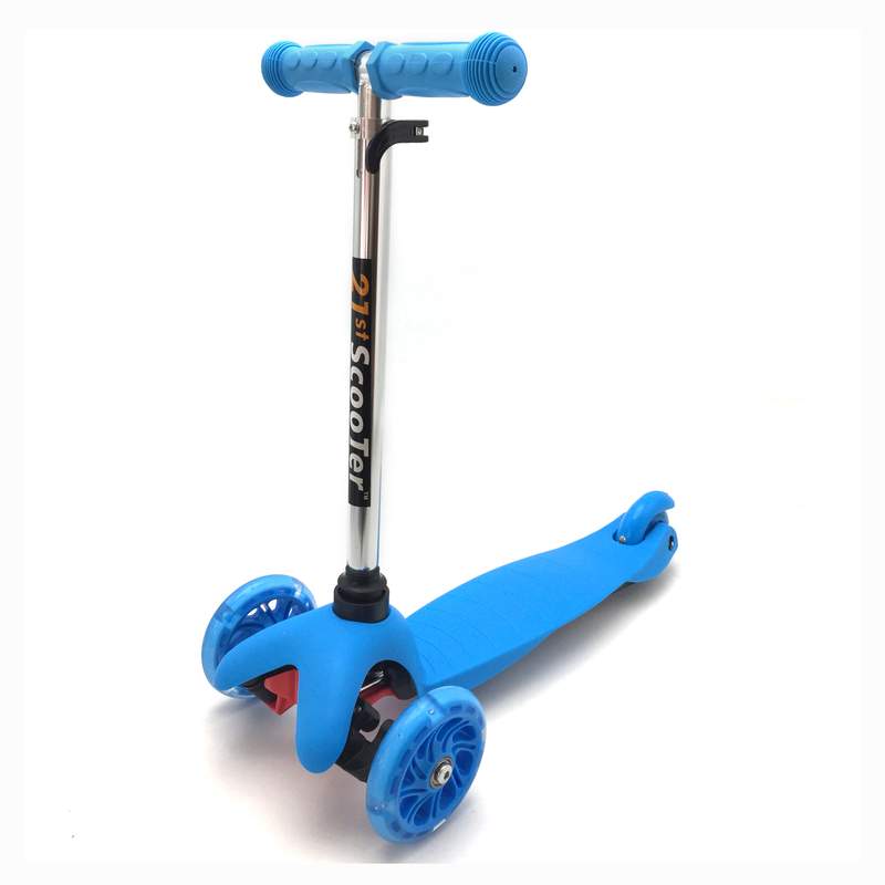 [J2404B] Tripatín ruedas delanteras con luz, AZUL en caja