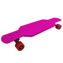 Skate longboard de plástico ROJO, ruedas de PU anchas, trucks de metal