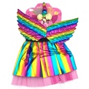 Disfraz pollera, vincha y alitas, unicornio, en bolsa