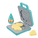 Electrodoméstico wafflera con accesorios en caja