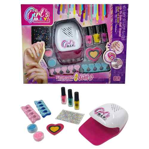 [JA2296] Set de belleza para decorar uñas con lámpara, 2AA en caja