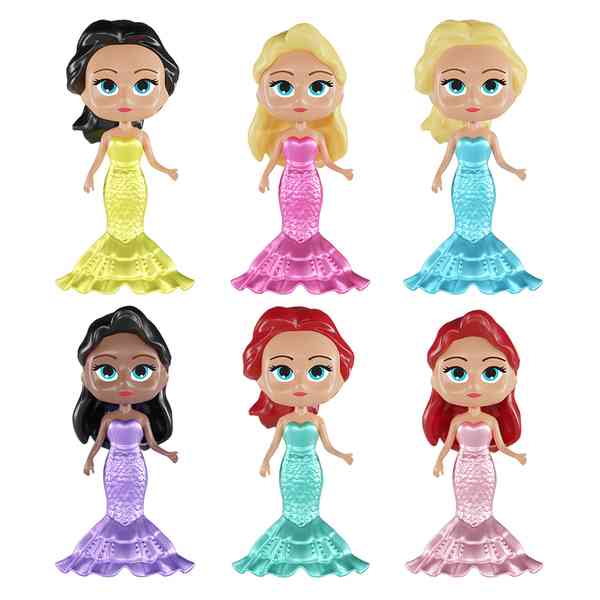 [JA2428] Muñeca sirena para armar, en caja, 6 diseños
