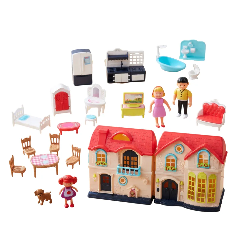 [JA2454] Casa para muñecas, con accesorios, en caja