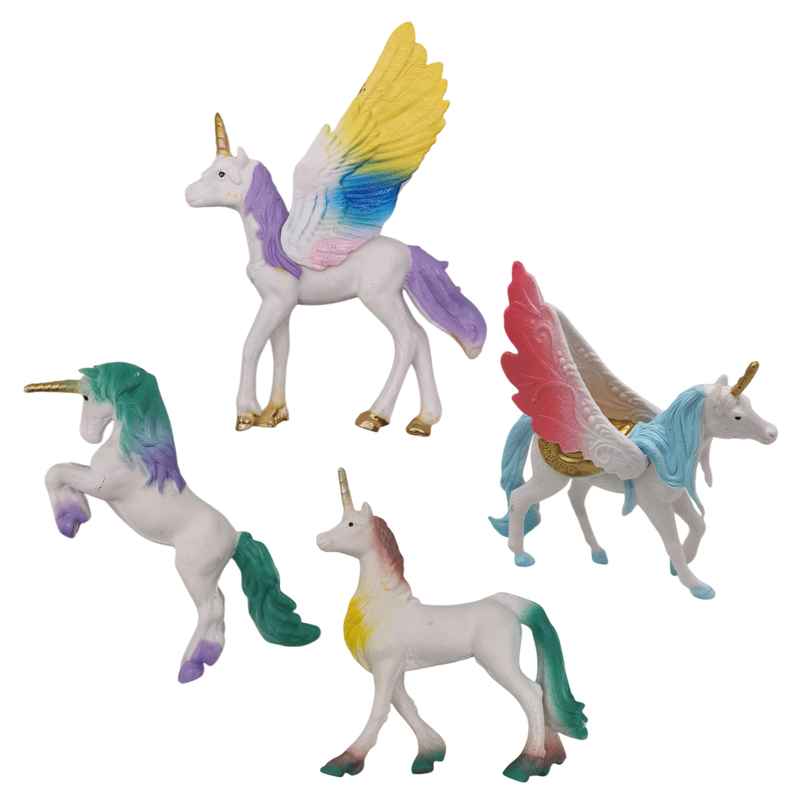 [JA2471] Caballo unicornio x4, en bolsa