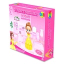Casa de princesas, cocina y baño con accesorios 1 princesa, en caja