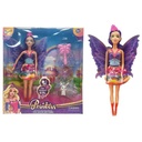 Muñeca hada con mascota y accesorios, en caja 2 colores