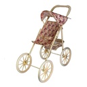 Coche para muñeca, de metal, con techo, en bolsa