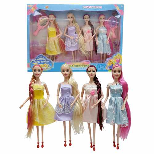 [JA2637] Muñeca articulada x4 con accesorios, en caja