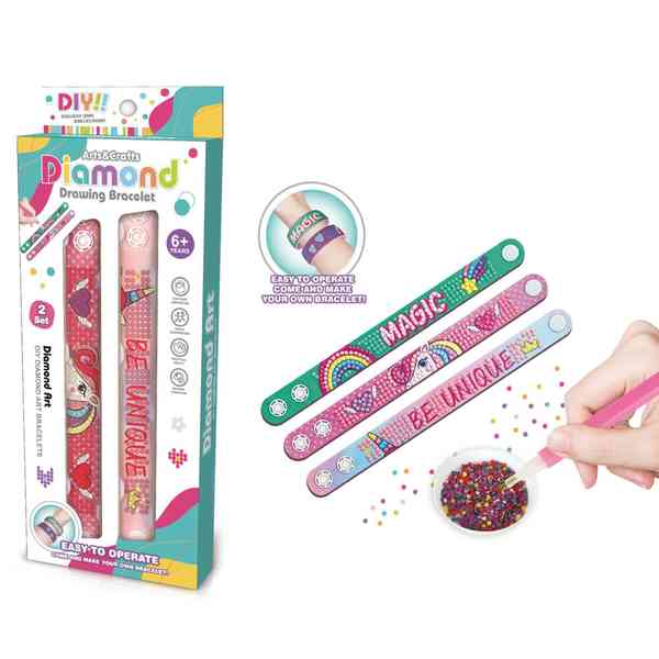 [JA2661] Cuentas diamantes de acrílico para decorar 2 pulseras, en caja