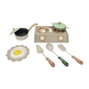 Set de cocina, 10 piezas de plástico reciclado, en caja