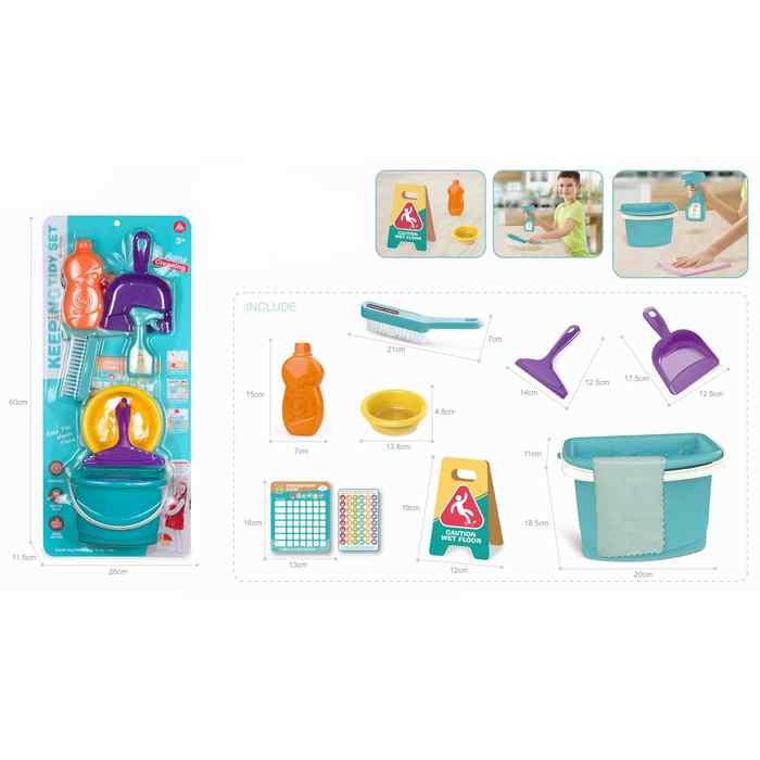 [JA2682] Set de limpieza, 8 piezas, en blister