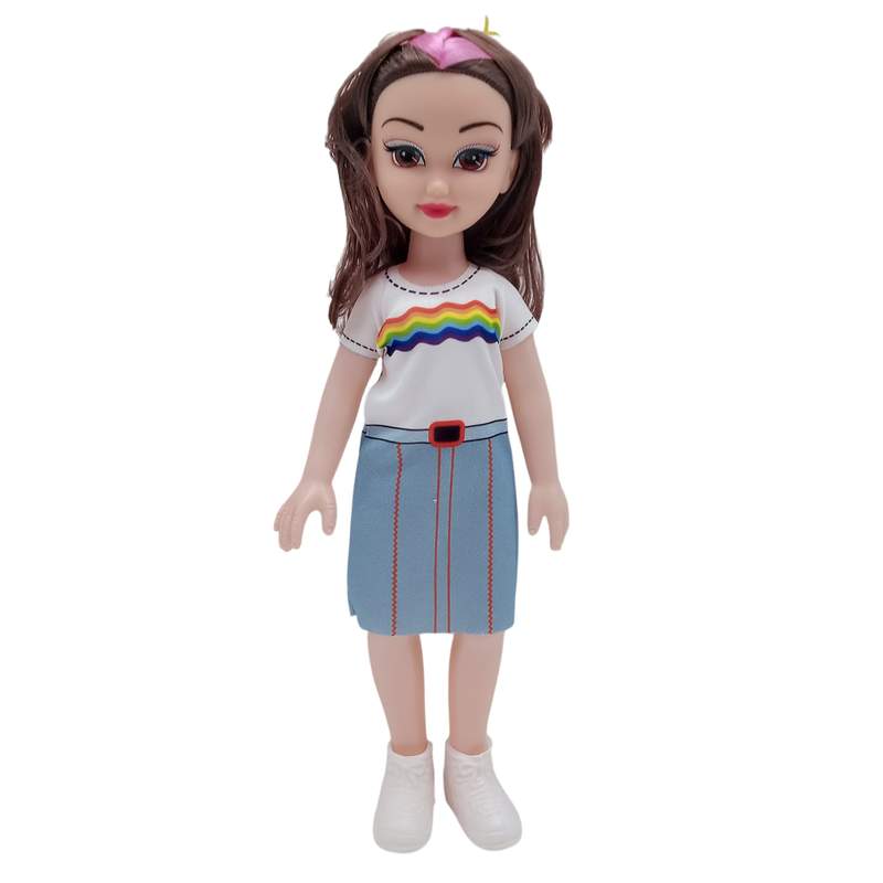 [JA2691] Muñeca cuerpo de plástico cara de goma, varios colores en bolsa
