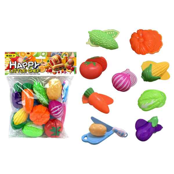 [JA2700] Frutas y verduras con velcro, con accesorios, en bolsa
