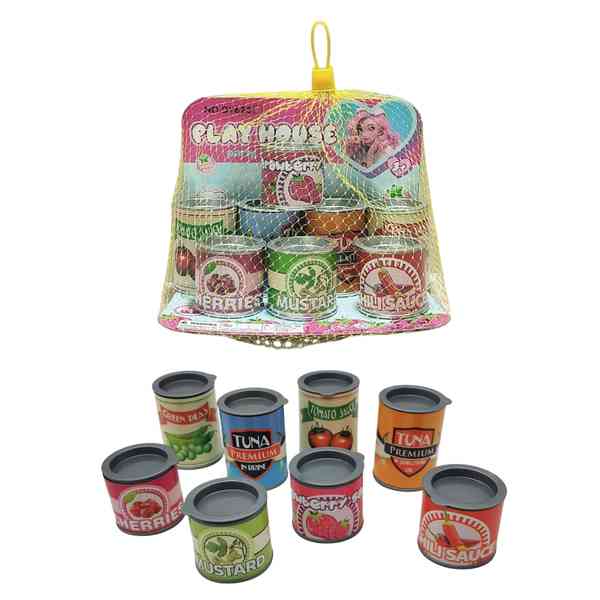 [JA2704] Set de cocina, enlatados, 8 piezas, en red