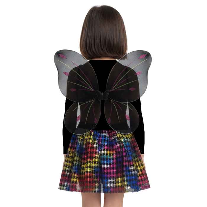 [JA2749] Disfraz pollera y alitas mariposa, en bolsa
