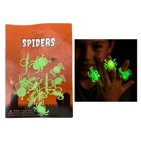 [JH1001] Disfraz anillos fluorescentes, x14 diseños surtidos, en bolsa
