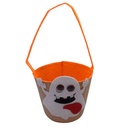 Bolsa para golosinas, de franela con asa, varios diseños para halloween, PACKx12