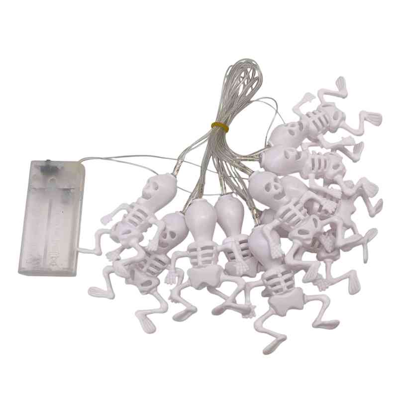 [JH1028] Guirnalda 10 luces LED calaveras, 2AA en bolsa