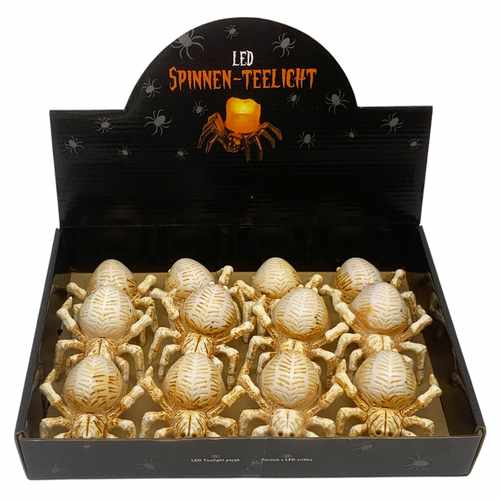 [JH1032] Lámpara decorativa Halloween, araña led, CAJA x12