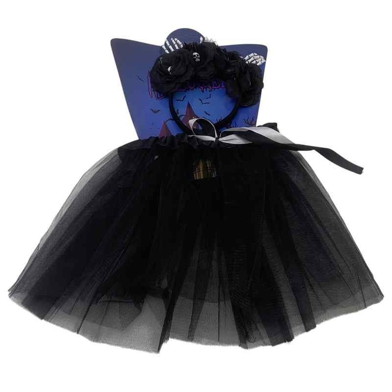 [JH1035] Disfraz pollera y tiara para halloween, en bolsa