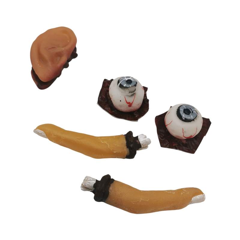 [JH1036] Adorno dedos de goma x2 con oreja y ojos, en bolsa