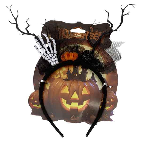 [JH1039] Tiara de plástico, con diseño halloween, en cartón