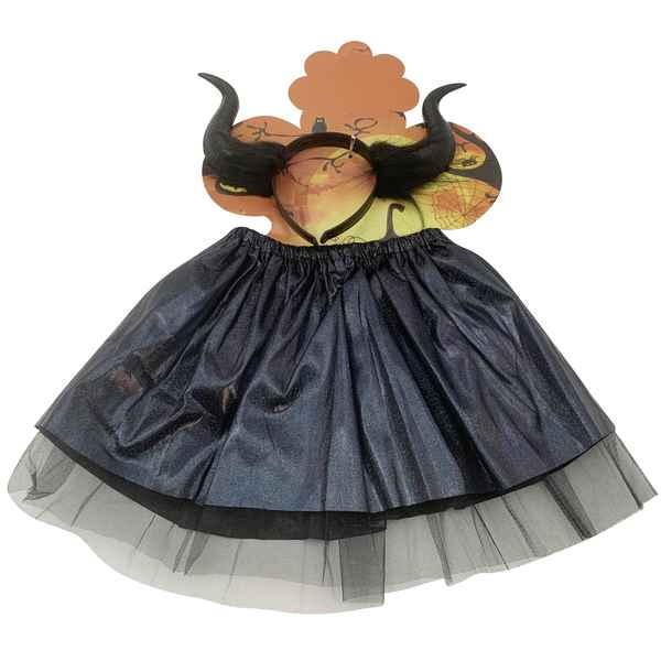 [JH1061] Disfraz pollera y tiara para Halloween, en bolsa