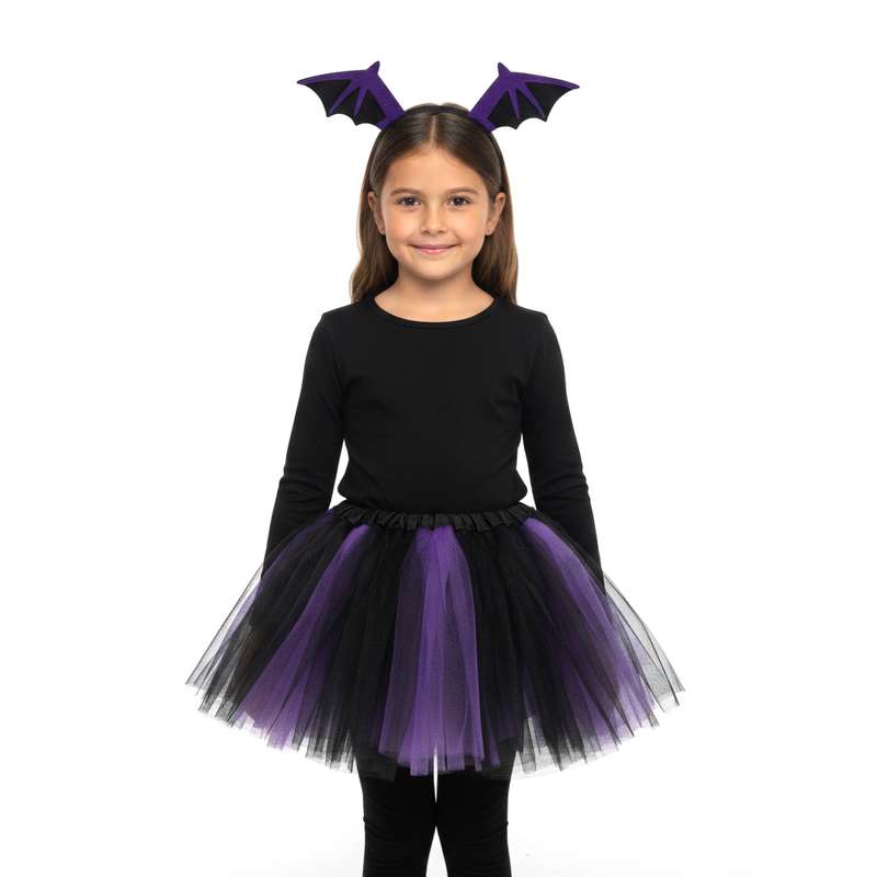 [JH1070] Disfraz pollera y tiara para halloween, en bolsa