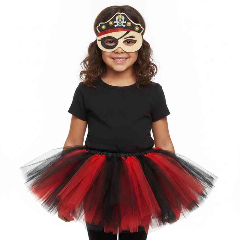 [JH1072] Disfraz pollera y antifaz para halloween, en bolsa