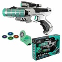 Pistola lanza dardos x4 con luz y sonido, 3AA en caja