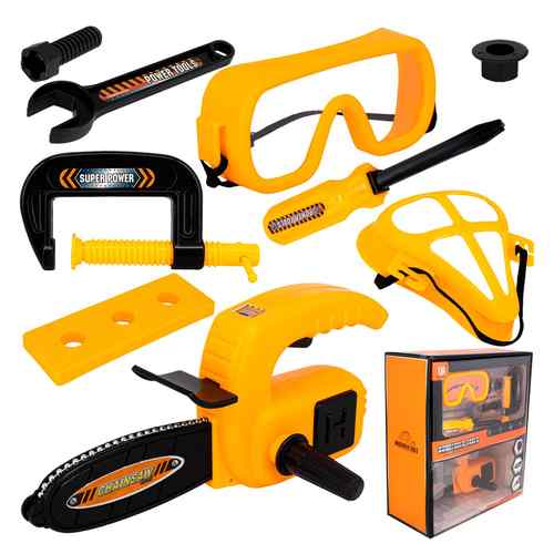[JO5345] Herramientas 8 piezas con motosierra, en caja