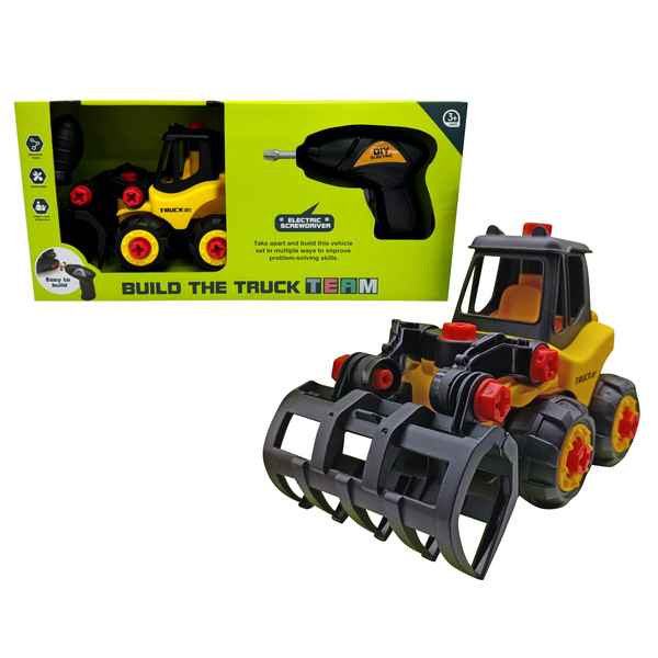 [JO5599] Tractor desarmable con destornillador eléctrico, 2AA, en caja