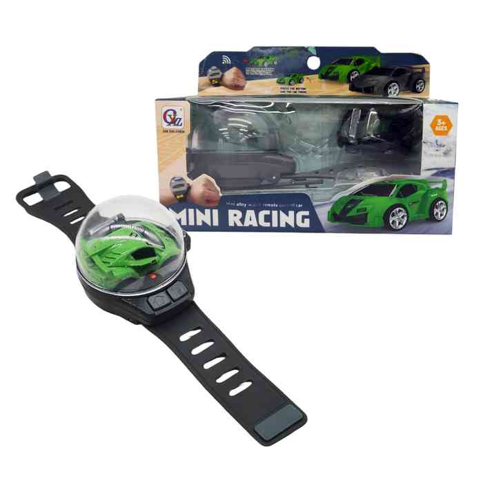 [JO5612] Auto a control remoto, reloj pulsera, de metal mini, recargable y 1AAA, en caja