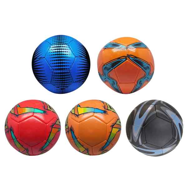 [JO5623YY] Pelota de fútbol, N°5 cosida, CAJA x30 surtidas