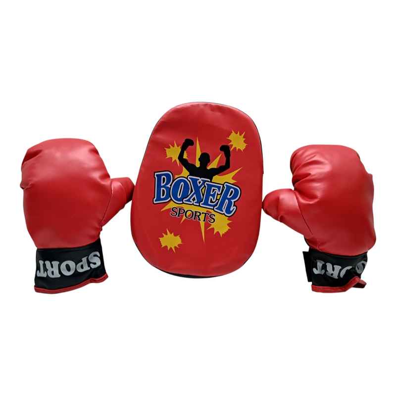 [JO5637] Guantes y escudo de box, en bolsa