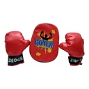 Guantes y escudo de box, en bolsa
