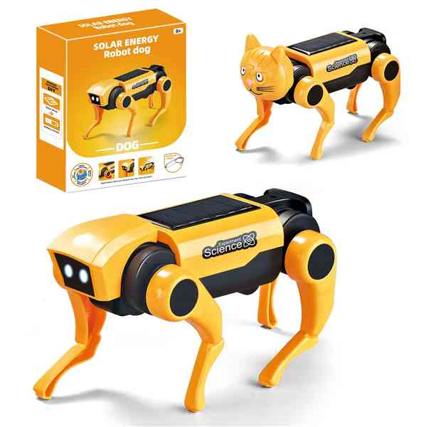 Robot para armar, energía solar, cabeza intercambiable, 2AAA, en caja