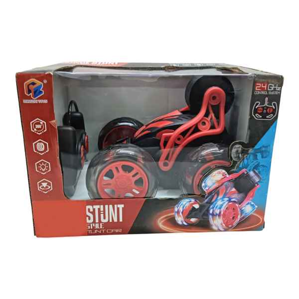 [JO5663] Auto con control remoto 360º con luz, recarga USB + 2AA, en caja, 2 colores