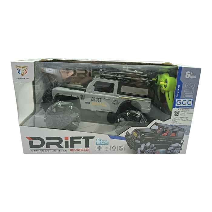 Camioneta con control remoto, con luz, giro 360º, USB y 2AA, en caja, 2 colores