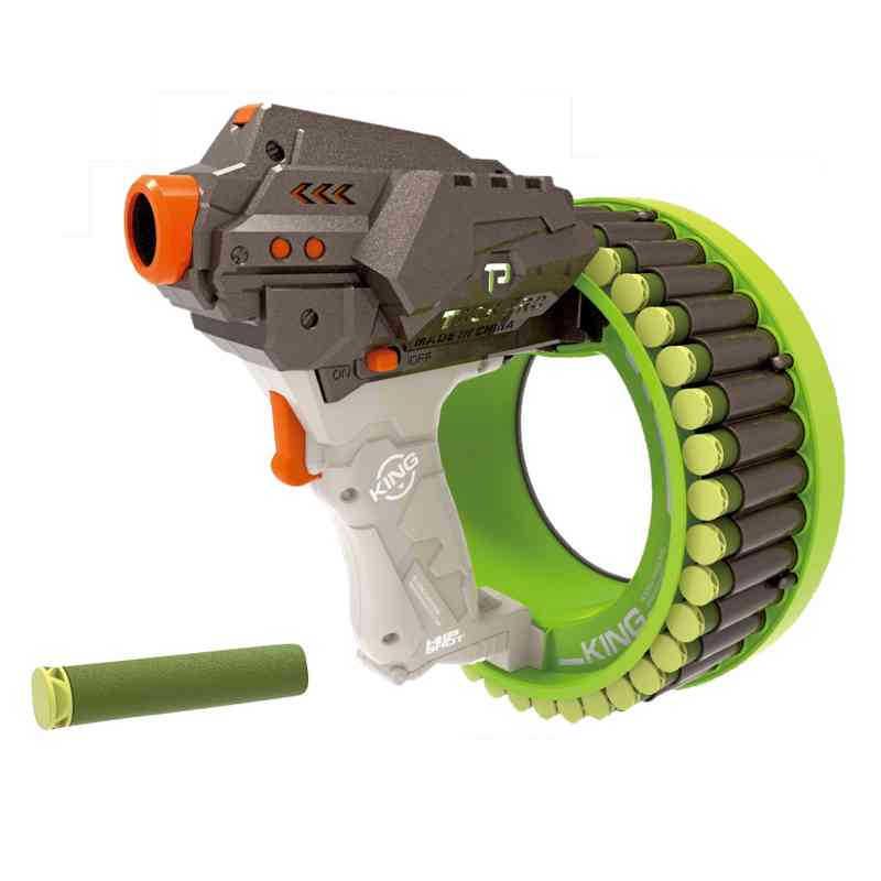 [JO5700] Pistola lanza dardos de goma EVA, 40 dardos 4AA, en caja