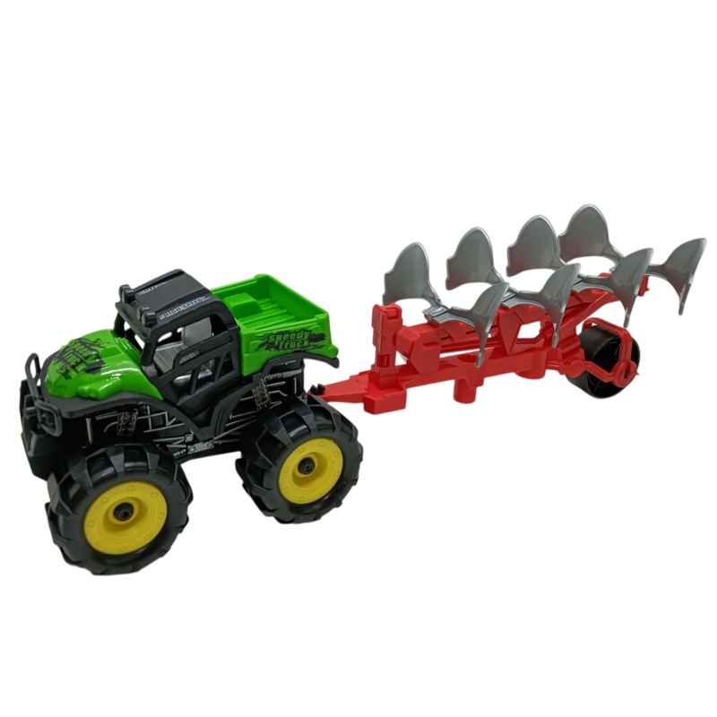 [JO5707] Tractor a fricción, con cosechadora, en burbuja