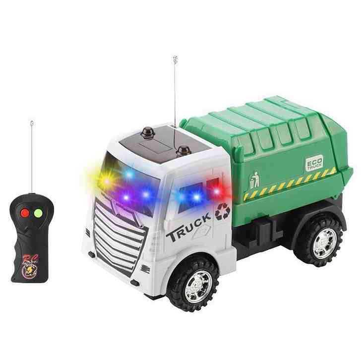 [JO5711] Camión a control remoto, recolector de residuos, con luz, 2+3AA en caja