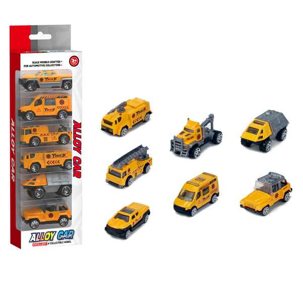 [JO5714] Auto de colección, de metal, x6, en caja