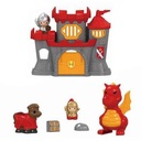 Muñeco caballero con dragón, castillo y accesorios, en caja