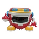 Didáctico tambor robot con proyector, sonido y movimiento, 3AA, en caja