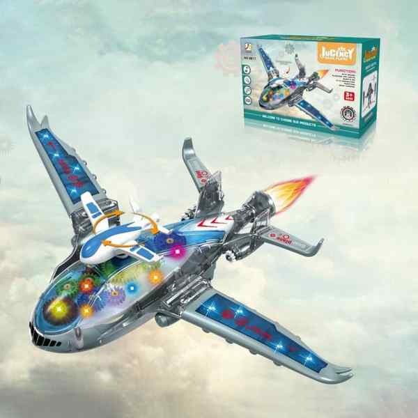 [JO5744] Avión de pasajeros con luz, sonido y movimiento 3AA, en caja