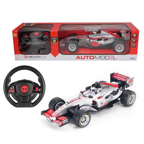 Auto con control remoto, F1, con luz y sonido, 4+3AA, 2 colores en caja