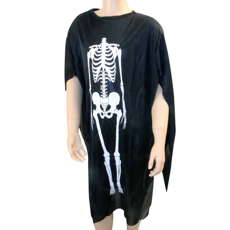 [JU1241] Disfraz de calavera, túnica larga, en bolsa