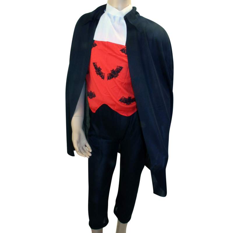 [JU2015] Disfraz de vampiro, pantalón, capa y cuello, en bolsa